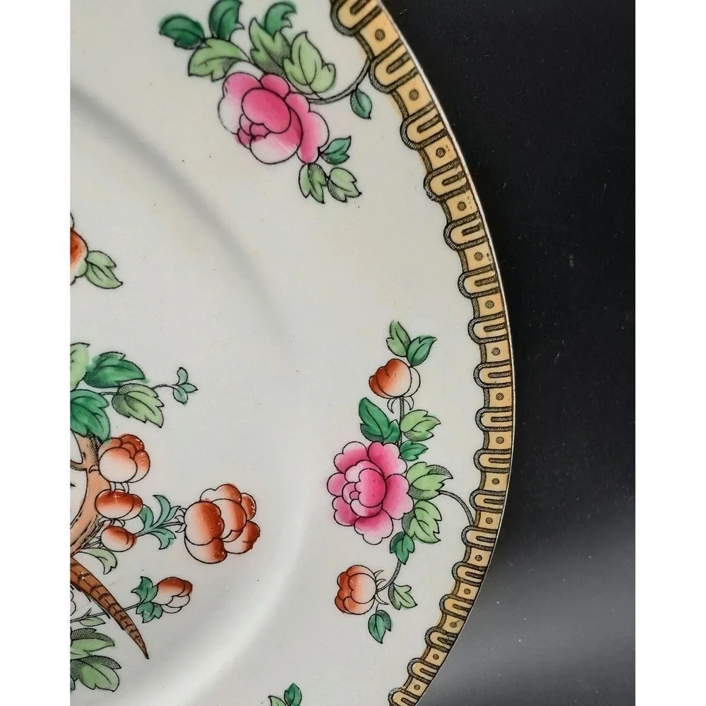 Whieldon Ware Pheasant Dinner Plate F Winkle Co England‎ Floral Bird Chinoiserie